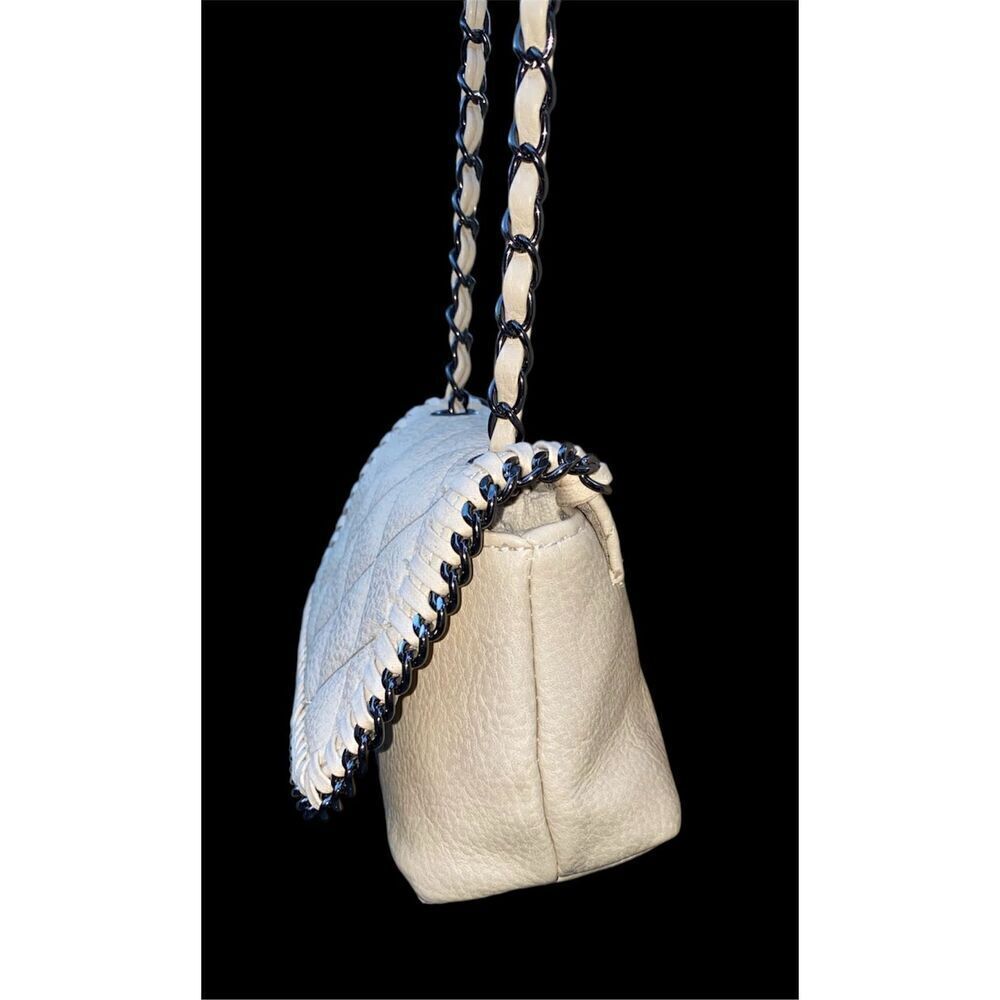 Steve Madden Faux Leather Quilted Crossbody Bag Off-White - Picture 6 of 9